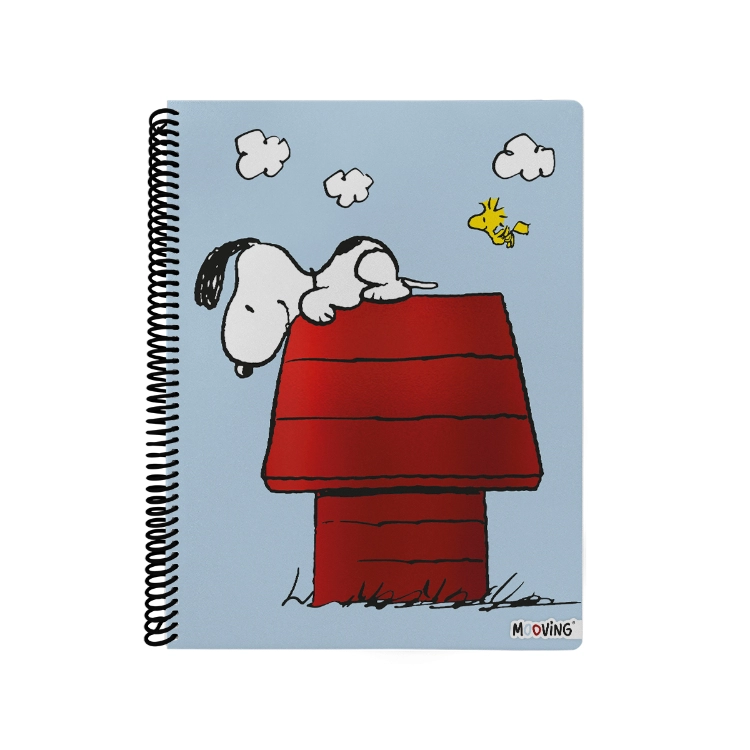 Cuaderno Con Espiral Universitario A4 Mooving Snoopy 80 hojas Rayado Art.1208134